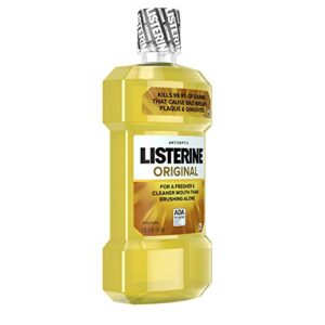 Listerine Original Oral Care Antiseptic Mouthwash with Germ-Killing Formula to Fight Bad Breath, Plaque and Gingivitis, 1 L