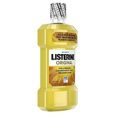 Listerine Original Oral Care Antiseptic Mouthwash with Germ-Killing Formula to Fight Bad Breath, Plaque and Gingivitis, 1 L