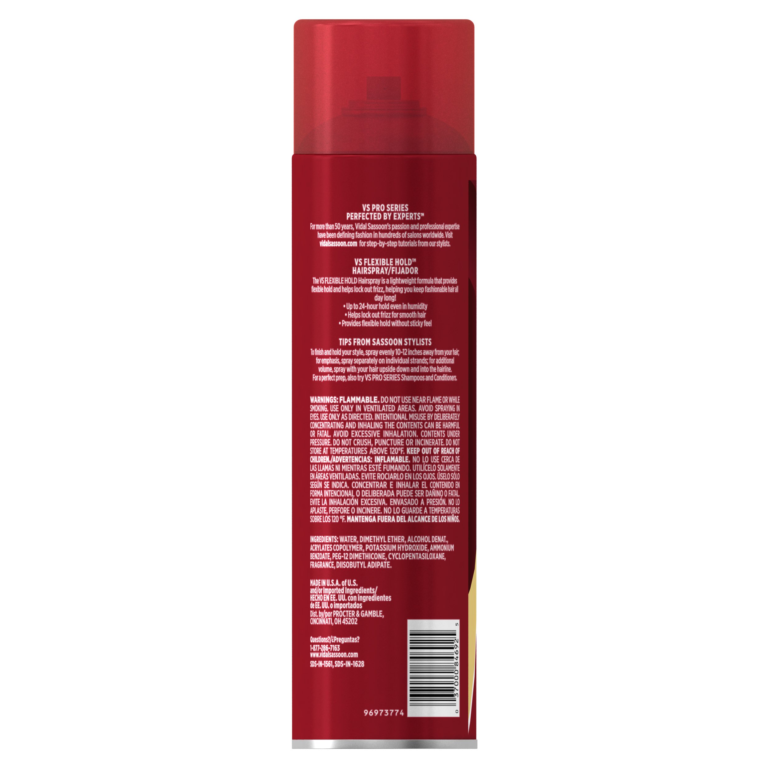 Vidal Sassoon Pro Series Flexible Hold Hair Spray 14 Oz