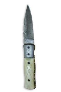 perkin knives - handcrafted damascus hunting knife - folding knife