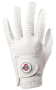 linkswalker ohio state buckeyes- cabretta leather golf glove - s