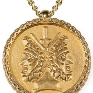 MADE IN USA - Janus 2-sided Coin pendant/Necklace, from ILANET Museum Cllection