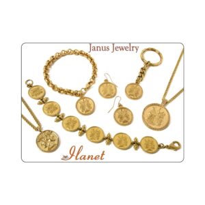 MADE IN USA - Janus 2-sided Coin pendant/Necklace, from ILANET Museum Cllection