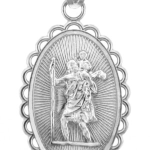 925 Sterling Silver Saint Christopher Medal Catholic Protection Charm Pendant