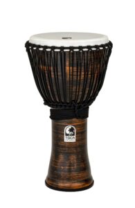 toca tf2dj-12sc freestyle ii rope tuned 12-inch djembe - copper spun finish