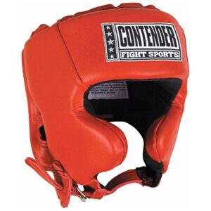 Contender Fight Sports Competition Boxing Headgear with Cheeks Black, Large