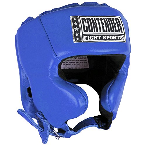 Contender Fight Sports Competition Boxing Headgear with Cheeks Black, Large