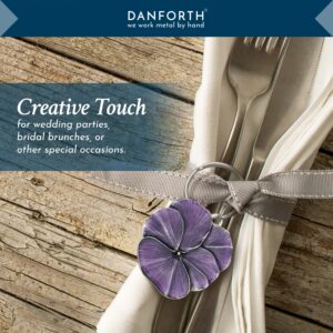 DANFORTH – Purple Pansy Keychain – Handcrafted Pewter Flower Keychain For Women - 1 ¾” - Made In USA