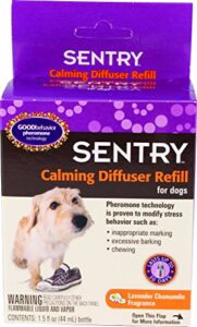 sergeant's 484246 sentry calming diffuser for refill for dogs, 1.5-ounce lavender chamomile fragrance.