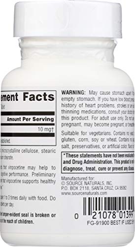 SOURCE NATURALS 10Mg 120 Tb Vinpocetine, 120 CT