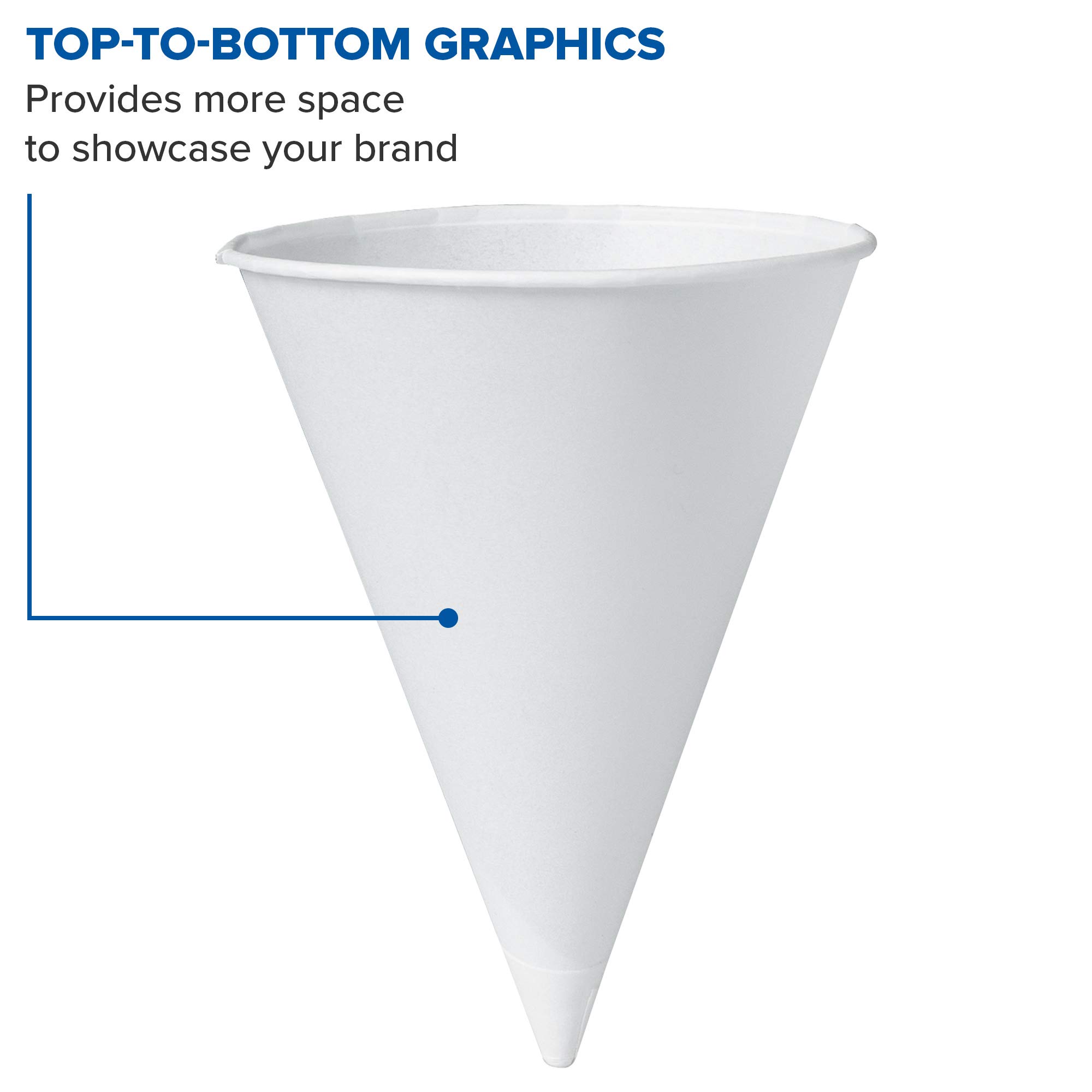 Solo 8RB-2050 8 oz White Paper Cone Cups (Case of 2500)