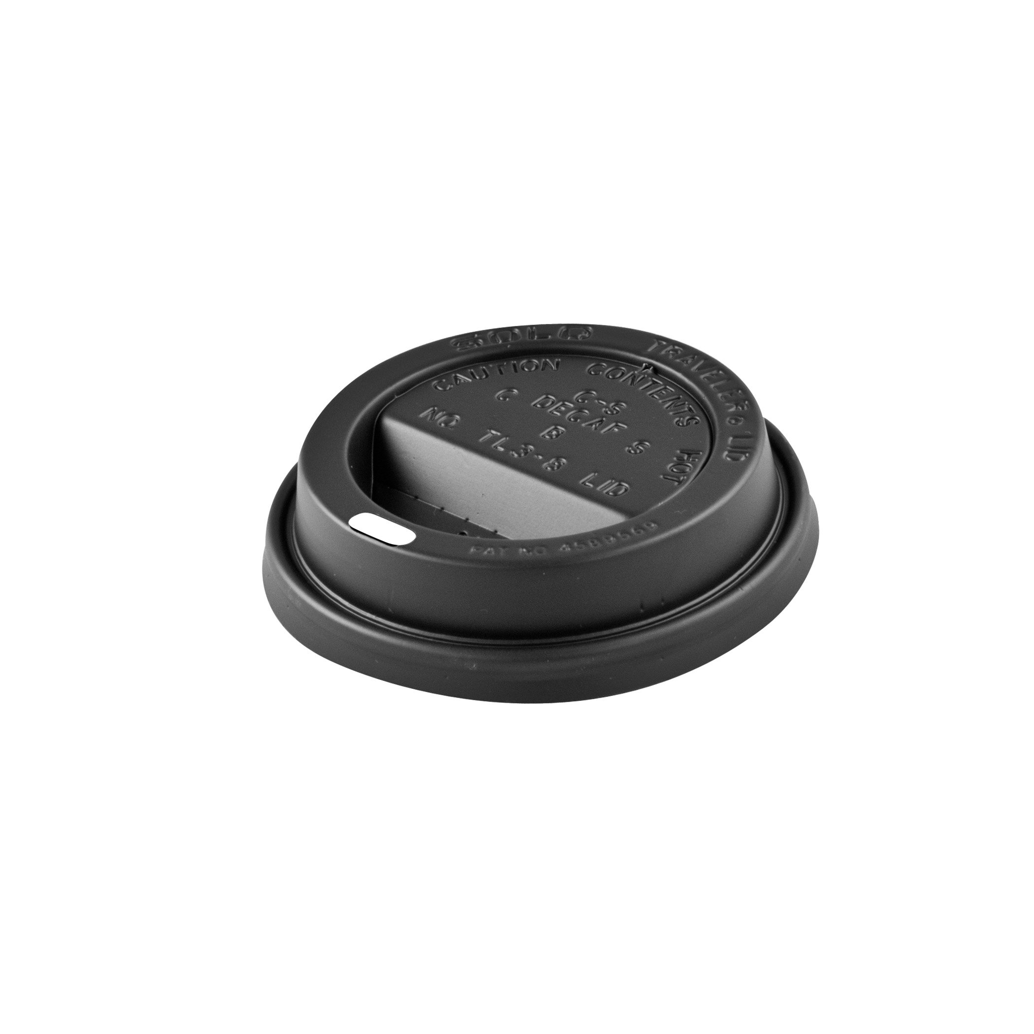 Solo TL38B2-0004 Black Traveler Plastic Lid - For Solo Paper Hot Cups 1000 Count (Pack of 1)