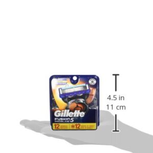 Gillette Fusion ProGlide Manual Men's Razor Blade Refills, 12 Count, Mens Razors/Blades