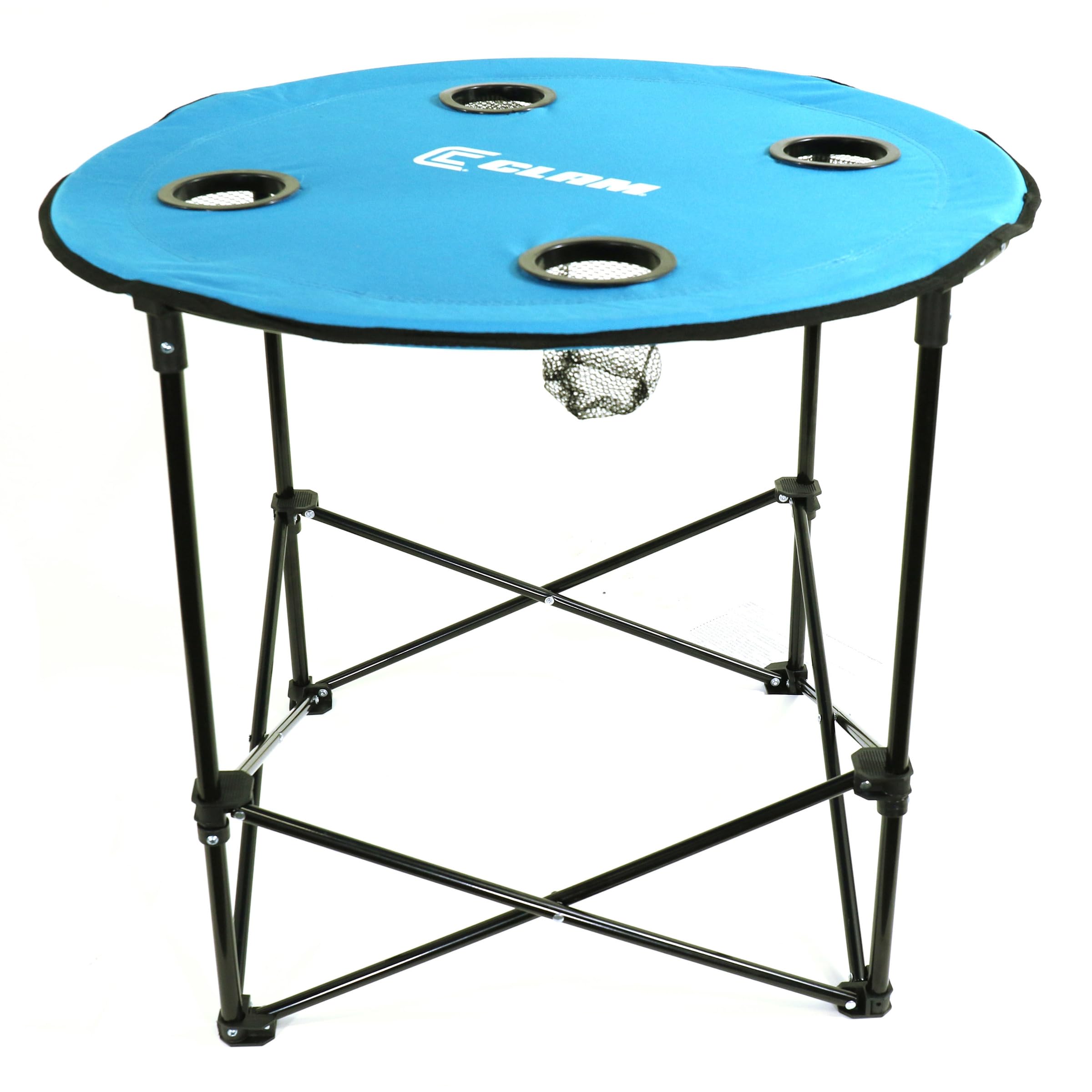 CLAM 9181 Quick-Pack Table - Round with Carry Case