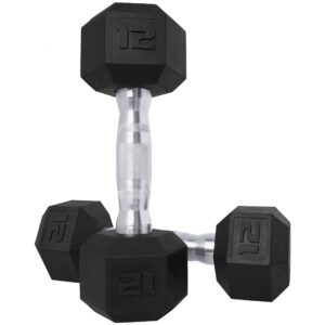 CAP Barbell Coated Hex Dumbbell Weights, Pair