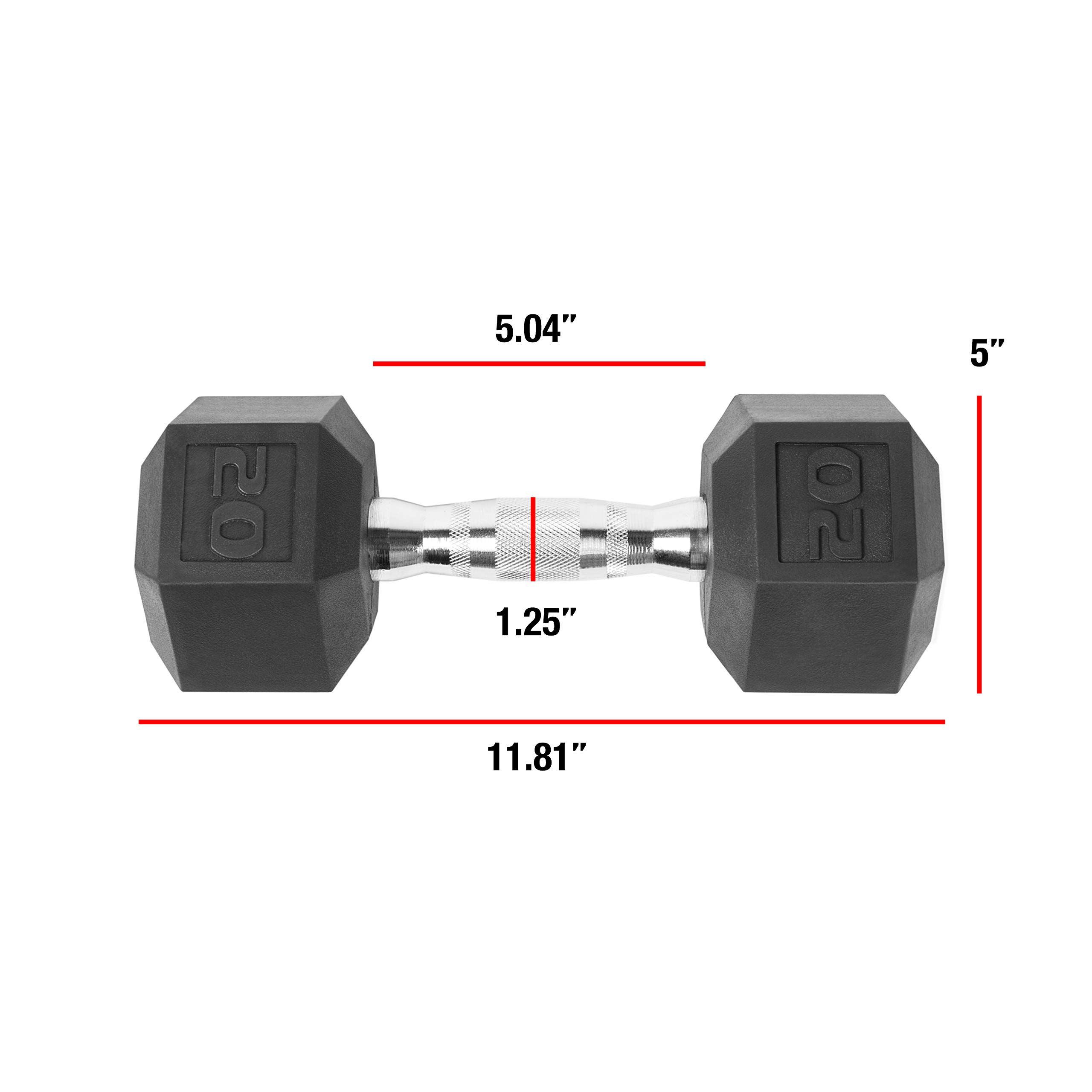 CAP Barbell Coated Hex Dumbbell Weights, Pair