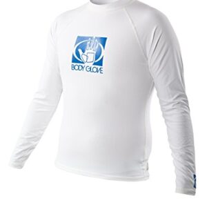 Body Glove Men's Basic Long Arm Rashguard, Small, White