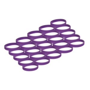 Purple Ribbon Awareness Silicone Bracelet 25 Pack