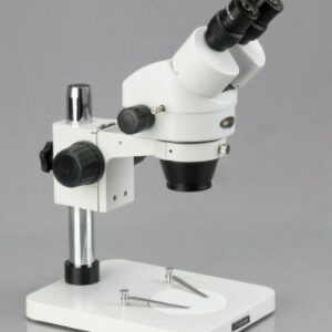 AmScope SM-1BSW2-L6W Professional Binocular Stereo Zoom Microscope, WH10x Eyepieces, 3.5X-225X Magnification, 0.7X-4.5X Zoom Objective, 6W LED Gooseneck LED Light, Pillar Stand, 110V-240V