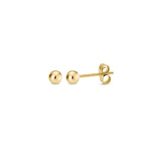 14K Gold Filled Earrings Round Ball Gold Studs Earrings for Women Gold Earrings | 3mm