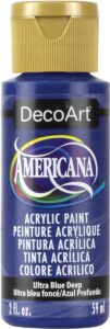 decoart da100-3 americana acrylic paint, 2-ounce, ultra blue deep