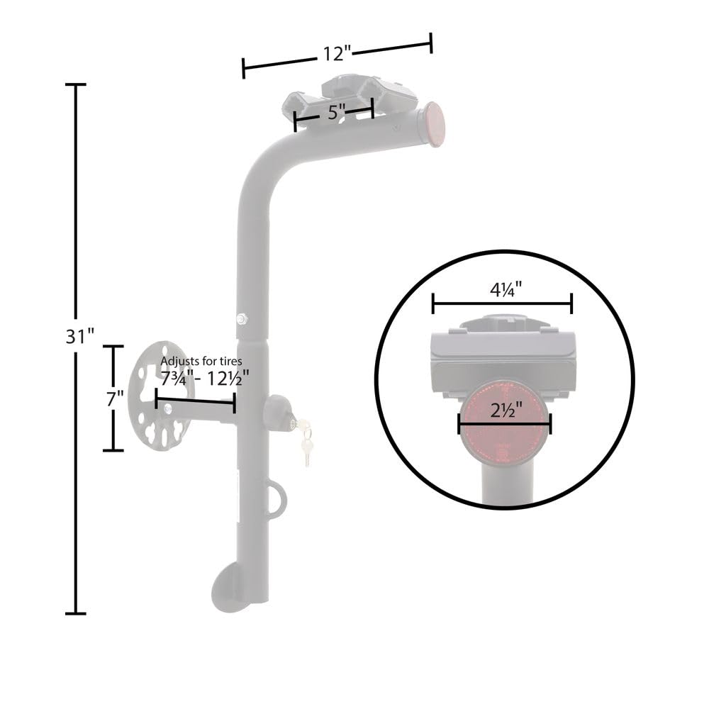 Elevate Outdoor BC-8407-2 Spare Tire Mounted Bicycle Carrier Rack, Fits 2 Bikes