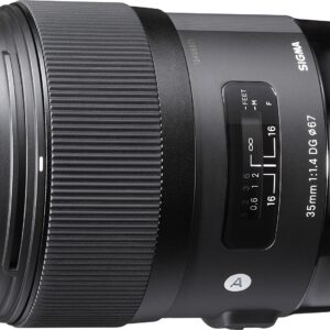 Sigma 35mm F1.4 Art DG HSM Lens for Nikon, Black, 3.7 x 3.03 x 3.03 (340306)