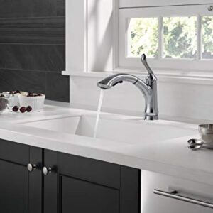 Delta Faucet Linden Single-Handle Kitchen Sink Faucet with Pull Out Sprayer, Arctic Stainless 4353-AR-DST