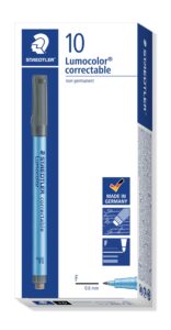 lumocolor correctable pen fine point black-pack of 10