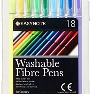 EasyNote Washable Fibre Pens (Pack of 18)