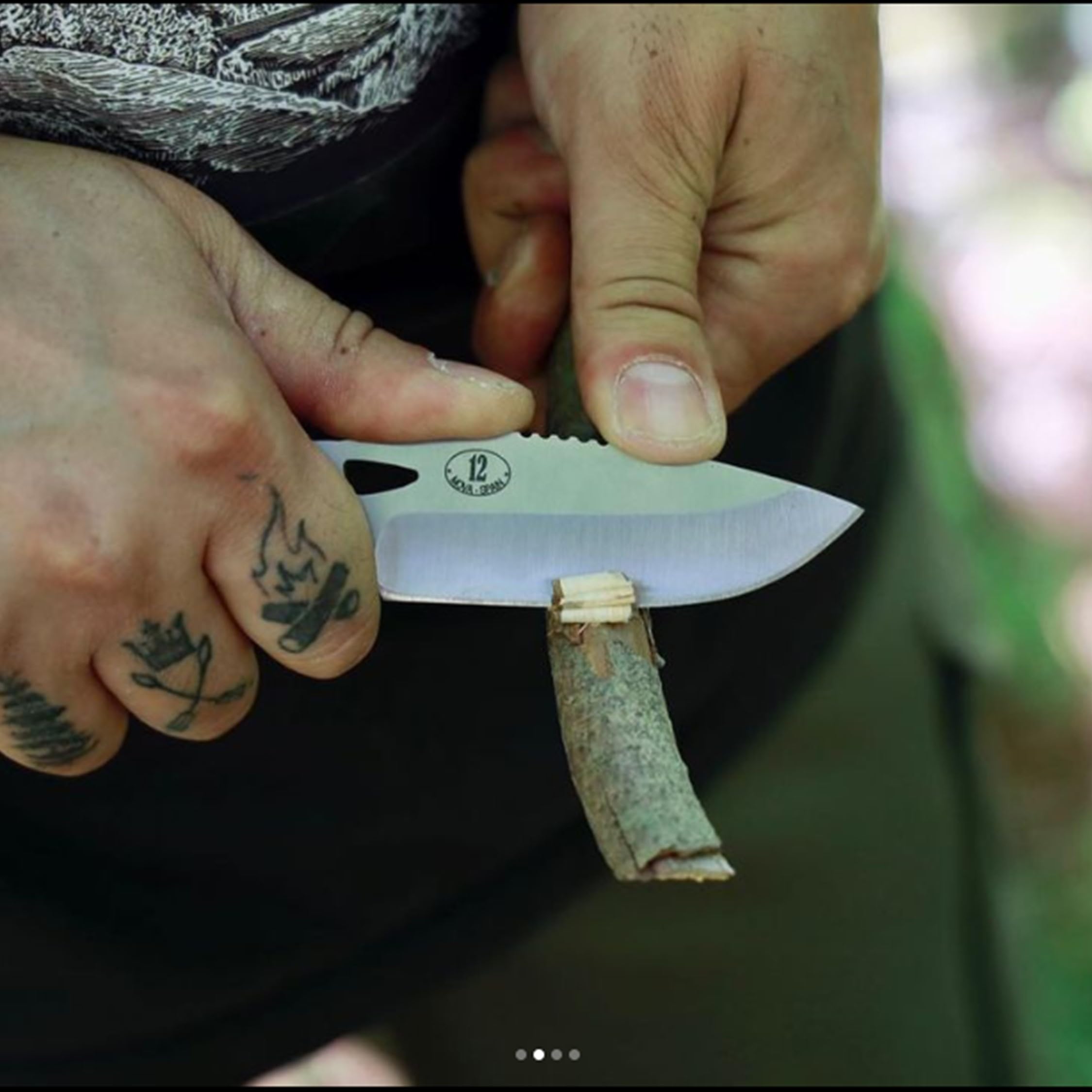 JEO-TEC Nº12 Bushcraft Outdoor Belt and Neck Knife, Overall Length: 6.57", Stainless Steel MV-58, Kydex Sheath, Handmade in Spain