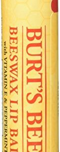 Burt's Bees Beeswax Lip Balm with Vitamin E & Peppermint 0.15 oz (Pack of 10)