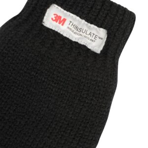 Mountain Warehouse Kids Knitted Thinsulate Thermal Gloves Black Small/Medium