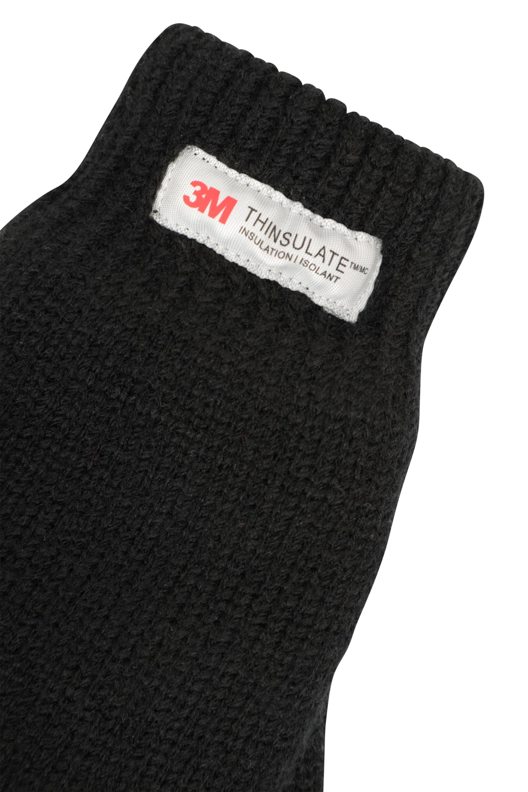 Mountain Warehouse Kids Knitted Thinsulate Thermal Gloves Black Small/Medium