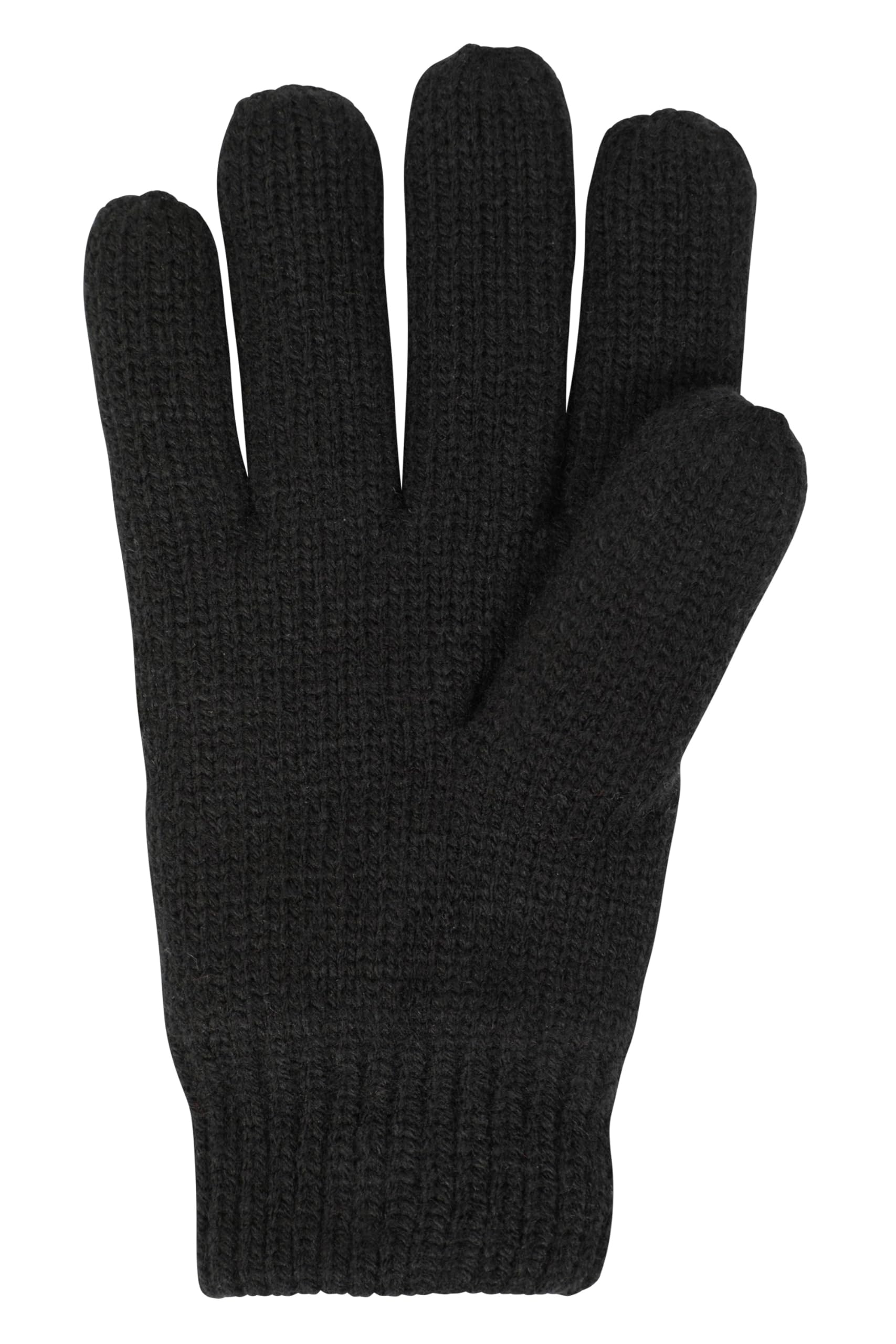 Mountain Warehouse Kids Knitted Thinsulate Thermal Gloves Black Small/Medium