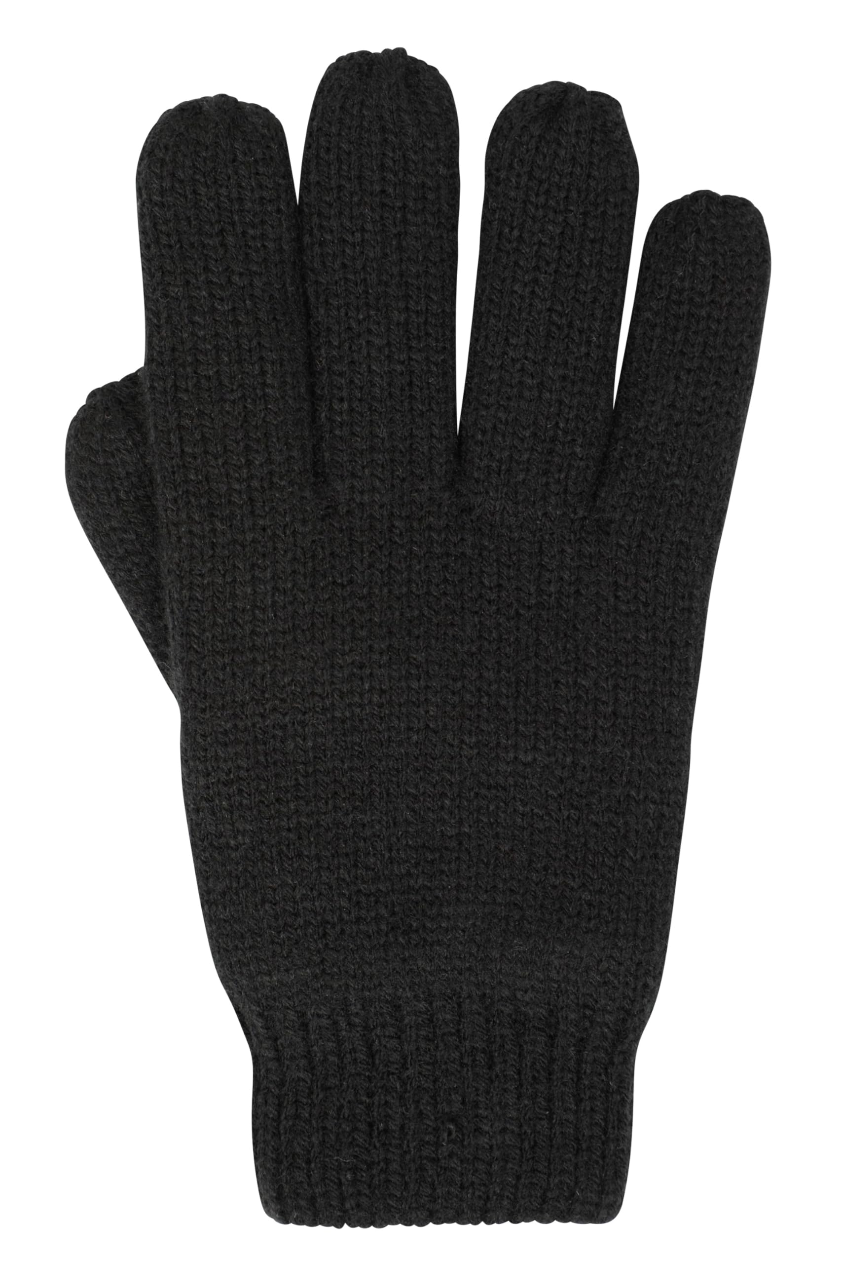 Mountain Warehouse Kids Knitted Thinsulate Thermal Gloves Black Small/Medium