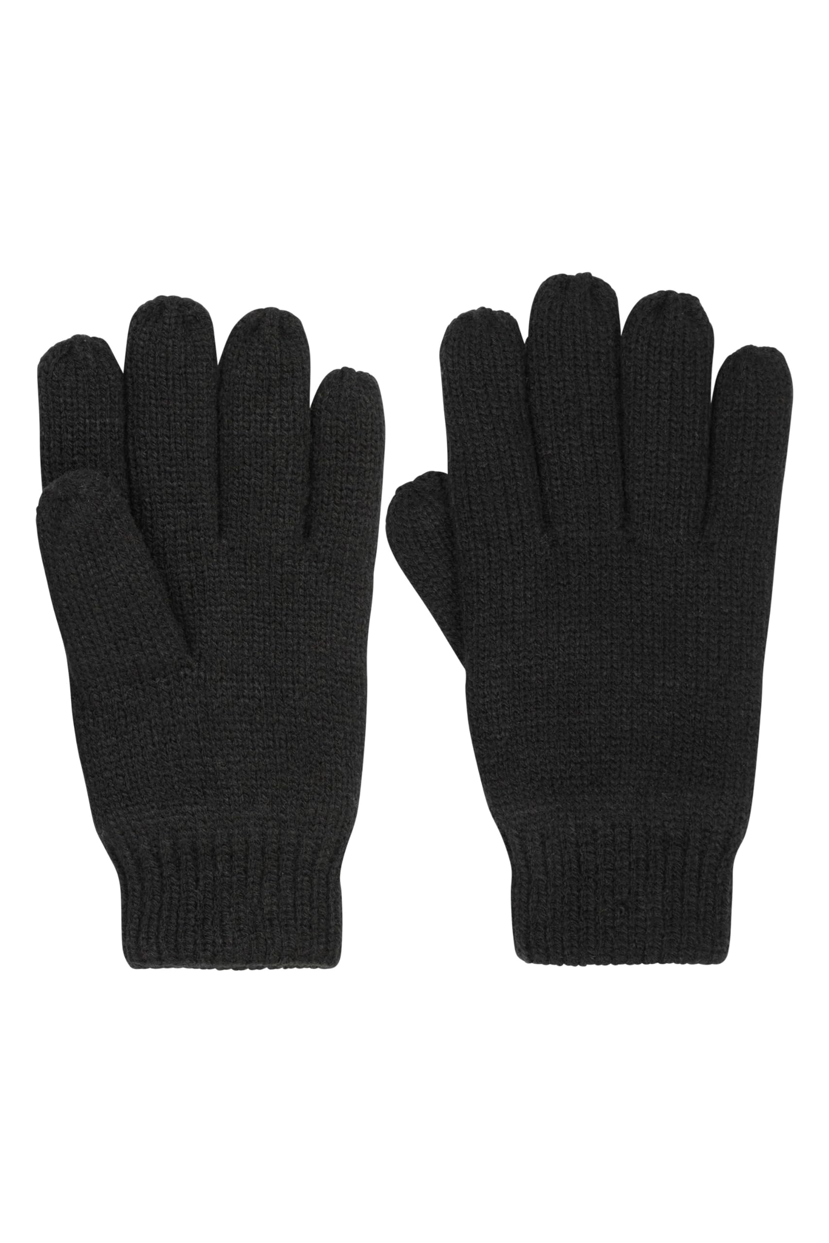 Mountain Warehouse Kids Knitted Thinsulate Thermal Gloves Black Small/Medium