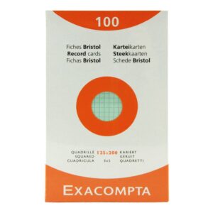 exacompta index cards 5x8 inch, 100 pack, white,