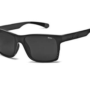 Zeal Optics Brewer | Plant-Based Polarized Sunglasses for Men & Women - Matte Black/Polarized Dark Grey Lens