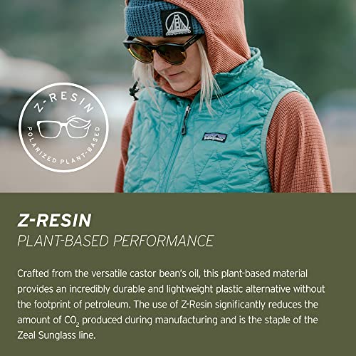 Zeal Optics Brewer | Plant-Based Polarized Sunglasses for Men & Women - Matte Black/Polarized Dark Grey Lens