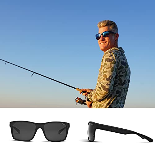 Zeal Optics Brewer | Plant-Based Polarized Sunglasses for Men & Women - Matte Black/Polarized Dark Grey Lens