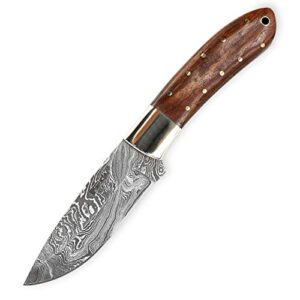 Perkin - Custom Handmade Damascus Hunting Knife - Beautiful Camping Knife