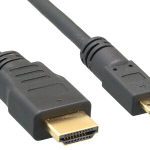 Cablelera Micro HDMI to HDMI 34AWG 1', Black Color (ZC95B1MM-01)