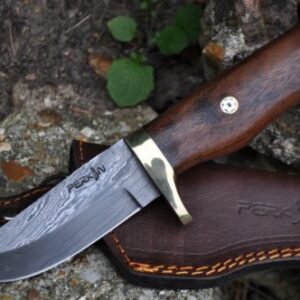 Perkin Knives- Custom Handmade Damascus Hunting Knife - Beautiful Camping Knife