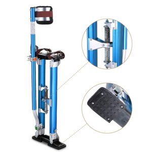 Adjustable 24" to 40" Painting Drywall Stilts Aluminum Blue