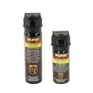 wildfire pepper spray gel bundle - lot of two - (2) wildfire pepper spray gel units - 2 oz and 4 oz (1 of each)