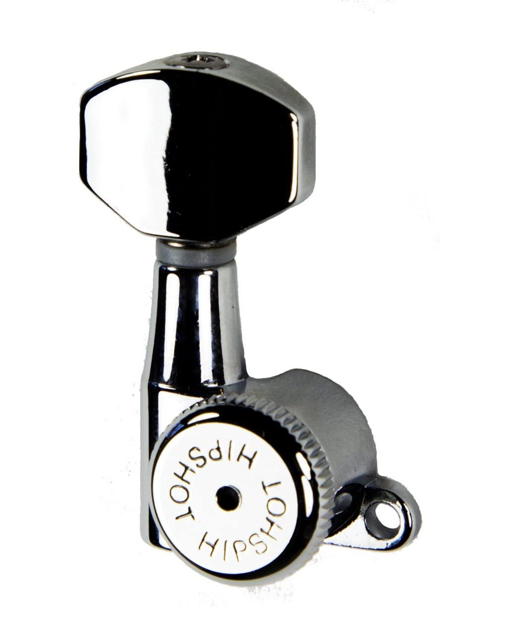 Hipshot Grip-Lock 6 inline Enclosed 21mm Post Locking Tuners - Chrome - Non-Staggered