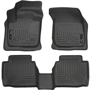 Husky Liners Weatherbeater Floor Mats | Fits 2013-2016 Ford Fusion, 2013-2016 Lincoln MKZ | Front & 2nd Row, 3-pc Black - 99751