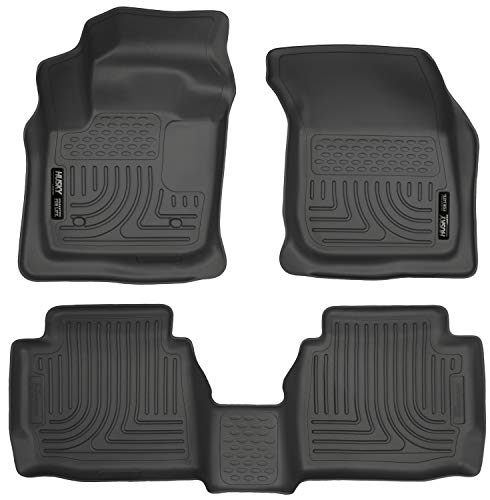 Husky Liners Weatherbeater Floor Mats | Fits 2013-2016 Ford Fusion, 2013-2016 Lincoln MKZ | Front & 2nd Row, 3-pc Black - 99751