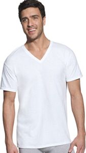 hanes ultimate mens tagless ultra soft v-neck tee - multiple packs available athletic t shirts, assorted 5 pack, xx-large us